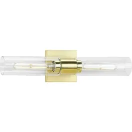 Progress Lighting Clarion 2-Light Bath Vanity Light - 120V - Satin Brass