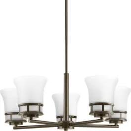Progress Lighting Cascadia 26" 5-Light Chandelier - 120V - Antique Bronze