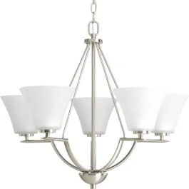 Progress Lighting Bravo 27" 5-Light Chandelier - 120V - Brushed Nickel