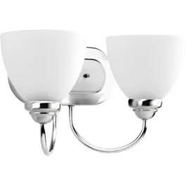 Progress Lighting Heart 2-Light Bath Vanity Light - 120V - Polished Chrome