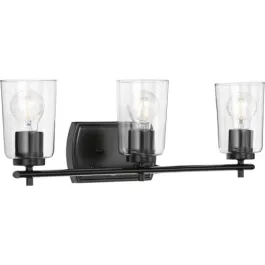 Progress Lighting Adley 3-Light Bath Vanity Light - 120V - Matte Black