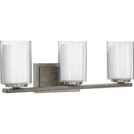 Progress Lighting Mast 3-Light Bath Vanity Light - 120V - Brushed Nickel