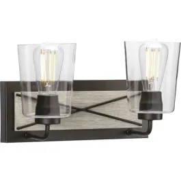 Progress Lighting Briarwood 2-Light Bath Vanity Light - 120V - Graphite