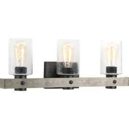 Progress Lighting Gulliver 3-Light Bath Vanity Light - 120V - Graphite