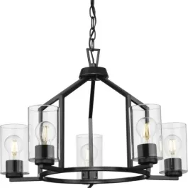 Progress Lighting Goodwin 5-Light Chandelier - 120V - Matte Black