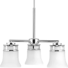 Progress Lighting Cascadia 21" 3-Light Chandelier - 120V - Polished Chrome