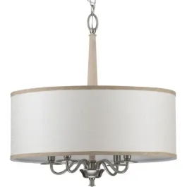 Progress Lighting Durrell 4-Light Chandelier - 120V - Brushed Nickel