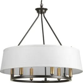Progress Lighting Cherish 24" 6-Light Chandelier - 120V - Antique Bronze