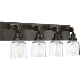Progress Lighting Rushton 4-Light Bath Vanity Light - 120V - Graphite