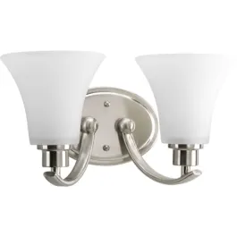 Progress Lighting Joy 2-Light Bath Vanity Light - 120V - Brushed Nickel