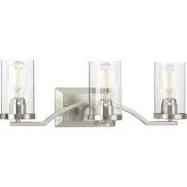 Progress Lighting Lassiter 3-Light Bath Vanity Light - 120V - Brushed Nickel