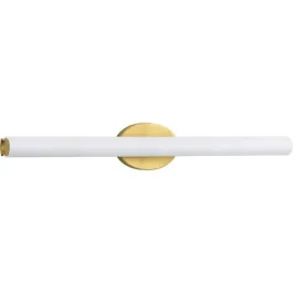Progress Lighting Parallel 32" Linear LED Bath Vanity Light - 3000K - 120V - Satin Brass
