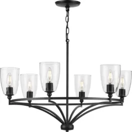 Progress Lighting Parkhurst 6-Light Chandelier - 120V - Matte Black