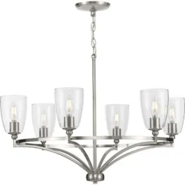 Progress Lighting Parkhurst 6-Light Chandelier - 120V - Brushed Nickel