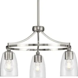 Progress Lighting Parkhurst 3-Light Chandelier - 120V - Brushed Nickel