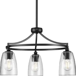 Progress Lighting Parkhurst 3-Light Chandelier - 120V - Matte Black
