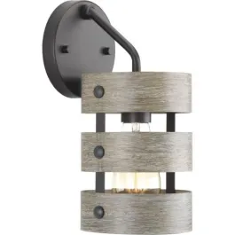 Progress Lighting Gulliver 1-Light Bath Vanity Sconce - 120V - Graphite