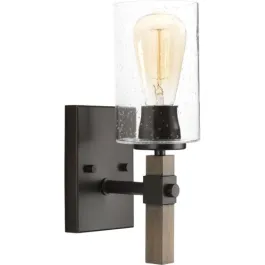Progress Lighting Barnes Mill 1-Light Bath Vanity Sconce - 120V - Antique Bronze