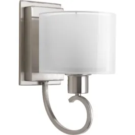 Progress Lighting Invite 1-Light Bath Vanity Sconce - 120V - Brushed Nickel
