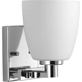 Progress Lighting Fleet 1-Light Bath Vanity Sconce - 120V - Polished Chrome