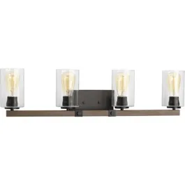 Progress Lighting Barnes Mill 4-Light Bath Vanity Light - 120V - Antique Bronze