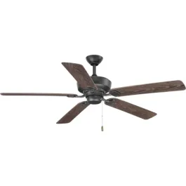 Progress Lighting Lakehurst 60" 5-Blade Indoor/Outdoor Ceiling Fan - 120V - Forged Black
