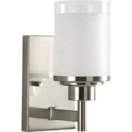 Progress Lighting Alexa 1-Light Bath Vanity Sconce - 120V - Brushed Nickel