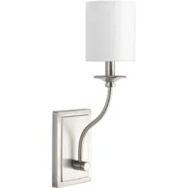 Progress Lighting Bonita 1-Light Wall Sconce - 120V - Brushed Nickel