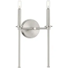 Progress Lighting Elara 2-Light Wall Sconce - 120V - Brushed Nickel