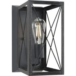 Progress Lighting Briarwood 1-Light Wall Sconce - 120V - Black