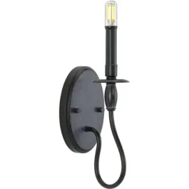 Progress Lighting Durrell 1-Light Wall Sconce - 120V - Matte Black