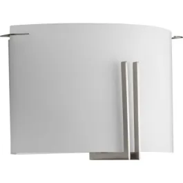 Progress Lighting Modern Glass 2-Light Wall Sconce - 120V - Brushed Nickel