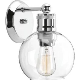 Progress Lighting Hansford 1-Light Bath Vanity Sconce - 120V - Polished Nickel