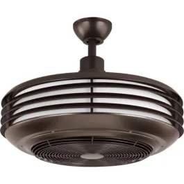 Progress Lighting Sanford 24" Enclosed Indoor/Outdoor LED Ceiling Fan - 3000K - 120V - Architectural Bronze