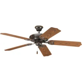 Progress Lighting AirPro Outdoor 52" 5-Blade Indoor/Outdoor Ceiling Fan - 120V - Antique Bronze