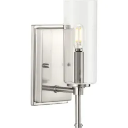 Progress Lighting Elara 1-Light Bath Vanity Sconce - 120V - Brushed Nickel