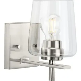 Progress Lighting Calais 1-Light Bath Vanity Sconce - 120V - Brushed Nickel