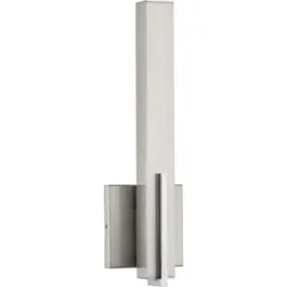 Progress Lighting Planck 1-Light LED Wall Sconce - 3000K - 120V - Brushed Nickel