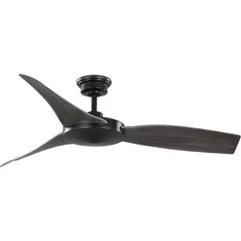 Progress Lighting Spicer 54" 3-Blade Indoor/Outdoor Ceiling Fan - 120V - Matte Black