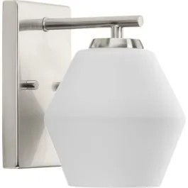 Progress Lighting Copeland 1-Light Bath Vanity Sconce - 120V - Brushed Nickel
