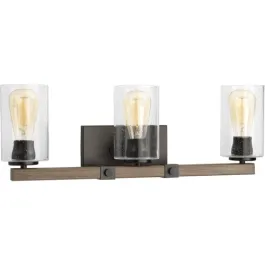 Progress Lighting Barnes Mill 3-Light Bath Vanity Light - 120V - Antique Bronze