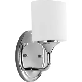 Progress Lighting Lynzie 1-Light Bath Vanity Sconce - 120V - Polished Chrome