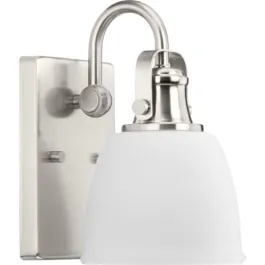 Progress Lighting Preston 1-Light Bath Vanity Sconce - 120V - Brushed Nickel