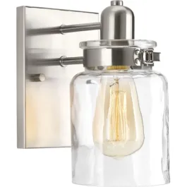 Progress Lighting Calhoun 1-Light Bath Vanity Sconce - 120V - Brushed Nickel