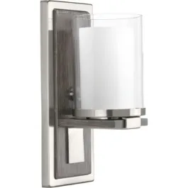 Progress Lighting Mast 1-Light Wall Sconce - 120V - Brushed Nickel