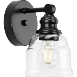 Progress Lighting Ambrose 1-Light Bath Vanity Sconce - 120V - Matte Black