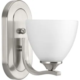 Progress Lighting Laird 1-Light Bath Vanity Sconce - 120V - Brushed Nickel