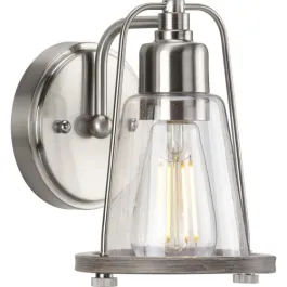 Progress Lighting Conway 1-Light Bath Vanity Sconce - 120V - Brushed Nickel