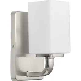 Progress Lighting Cowan 1-Light Bath Vanity Sconce - 120V - Brushed Nickel