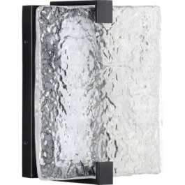 Progress Lighting Stone Glass LED Wall Sconce - 3000K - 120V - Matte Black